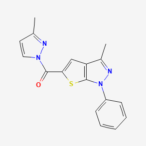 (3-Methyl-1-phenyl-5-thieno[2,3-c]pyrazolyl)-(3-methyl-1-pyrazolyl)methanone