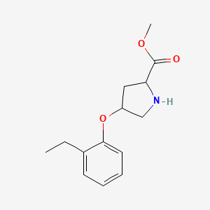 molecular formula C14H19NO3 B12105678 Methyl 4-(2-ethylphenoxy)pyrrolidine-2-carboxylate 