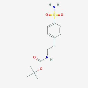 molecular formula C13H20N2O4S B121057 N-[2-[4-(AMINOSULFONYL)PHENYL]ETHYL]-CARBAMIC ACID TERT-BUTYL ESTER CAS No. 258262-54-3