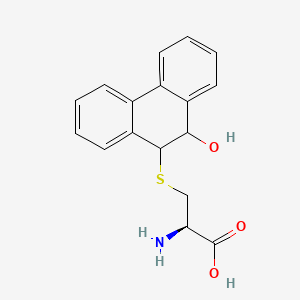 molecular formula C17H17NO3S B1210573 S-(9-Hydroxy-9,10-dihydro-10-phenanthryl)-L-cysteine CAS No. 25331-33-3