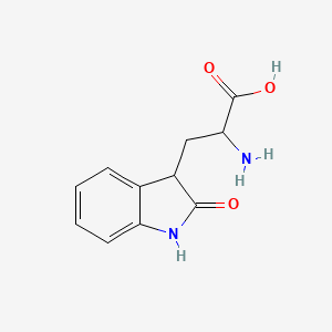 molecular formula C11H12N2O3 B1210581 2-Amino-3-(2-oxoindolin-3-yl)propanoic acid CAS No. 32999-55-6