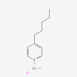 molecular formula C11H15IZn B12105884 zinc;pentylbenzene;iodide 