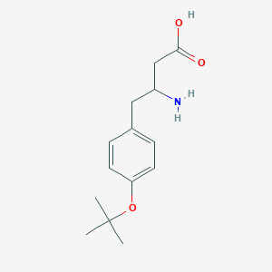 molecular formula C14H21NO3 B12105891 H-L-beta-homo-Tyr(tBu)-OH 