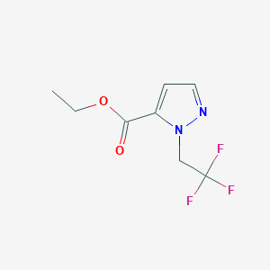 molecular formula C8H9F3N2O2 B12105915 ethyl 1-(2,2,2-trifluoroethyl)-1H-pyrazole-5-carboxylate 