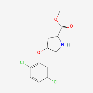 molecular formula C12H13Cl2NO3 B12105948 Methyl 4-(2,5-dichlorophenoxy)pyrrolidine-2-carboxylate 