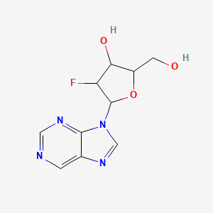 molecular formula C10H11FN4O3 B12106045 Purine-9-beta-d-(2'-deoxy-2'-fluoro) arabinoriboside 