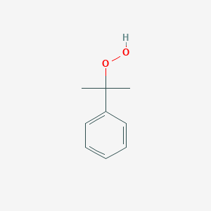 molecular formula C9H12O2<br>C6H5C(CH3)2OOH<br>C9H12O2 B121061 Cumene hydroperoxide CAS No. 80-15-9