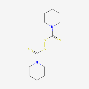 molecular formula C12H20N2S4 B1210614 Dicyclopentamethylenethiuram disulfide CAS No. 94-37-1