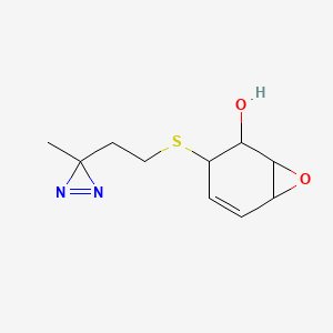 molecular formula C10H14N2O2S B12106170 2-(3-Azibutylthio)-5,6-epoxy-3-cyclohexen-1-ol 