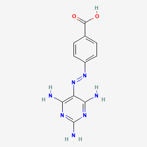 molecular formula C11H11N7O2 B1210620 p-((2,4,6-Triamino-5-pyrimidinyl)azo)benzoic acid CAS No. 2878-04-8