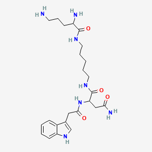 molecular formula C24H37N7O4 B12106204 Nephilatoxin NPTX-11 