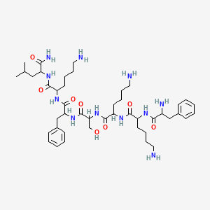 molecular formula C45H73N11O8 B12106282 H-Phe-lys-lys-ser-phe-lys-leu-NH2 
