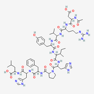 molecular formula C64H91N17O15 B12106285 Ac-DL-Asp-DL-Arg-DL-Val-DL-Tyr-DL-xiIle-DL-His-DL-Pro-DL-Phe-DL-His-DL-Leu-OH 