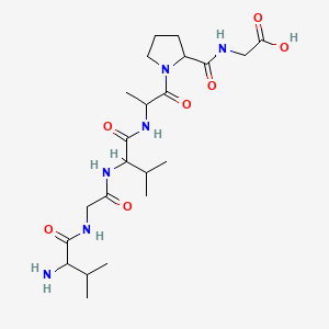 molecular formula C22H38N6O7 B12106313 H-DL-Val-Gly-DL-Val-DL-Ala-DL-Pro-Gly-OH 
