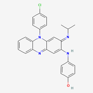 molecular formula C27H23ClN4O B1210635 4-Deschloro-4-hydroxy Clofazimine CAS No. 80832-46-8