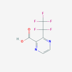 molecular formula C7H3F5N2O2 B12106391 3-Pentafluoroethyl-pyrazine-2-carboxylic acid 