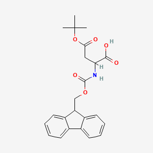 molecular formula C23H25NO6 B12106409 4-tert-Butyl hydrogen N-((9H-fluoren-9-ylmethoxy)carbonyl)-L-aspartate CAS No. 205812-14-2