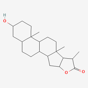 molecular formula C22H34O3 B12106508 (20S)-3beta,16beta-Dihydroxy-5alpha-pregnane-20-carboxylic acid gamma-lactone 