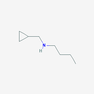 molecular formula C8H17N B12106528 Cyclopropanemethanamine, N-butyl- CAS No. 26389-67-3