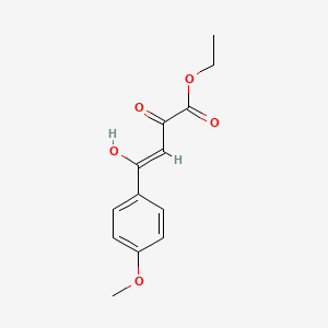 molecular formula C13H14O5 B12106544 2-Butenoic acid, 2-hydroxy-4-(4-methoxyphenyl)-4-oxo-, ethyl ester 