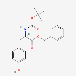 molecular formula C21H25NO5 B12106551 Benzyl 2-[(tert-butoxycarbonyl)amino]-3-(4-hydroxyphenyl)propanoate 
