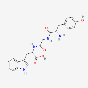 molecular formula C22H24N4O5 B12106560 2-[[2-[[2-amino-3-(4-hydroxyphenyl)propanoyl]amino]acetyl]amino]-3-(1H-indol-3-yl)propanoic acid 