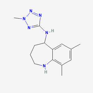 molecular formula C14H20N6 B12106598 7,9-dimethyl-N-(2-methyl-2H-tetrazol-5-yl)-2,3,4,5-tetrahydro-1H-benzo[b]azepin-5-amine 