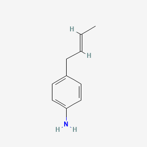 molecular formula C10H13N B12106599 (E)-4-(but-2-en-1-yl)aniline 