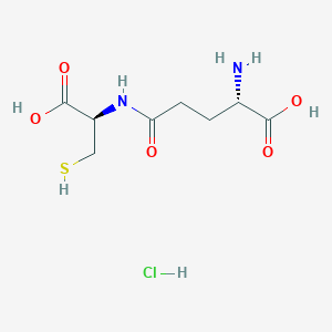 molecular formula C8H15ClN2O5S B12106606 N5-((R)-1-Carboxy-2-mercaptoethyl)-L-glutamine hydrochloride 