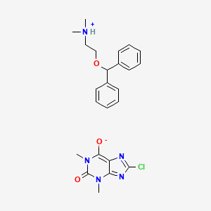 2-(diphenylmethoxy)-N,N-dimethylethanaminium 8-chloro-1,3-dimethyl-2,6-dioxo-1,2,3,6-tetrahydropurin-7-ide