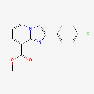 molecular formula C15H11ClN2O2 B12106722 Methyl 2-(4-chlorophenyl)imidazo[1,2-A]pyridine-8-carboxylate 