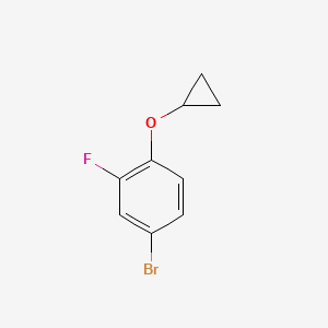 molecular formula C9H8BrFO B12106732 4-Bromo-1-cyclopropoxy-2-fluorobenzene 