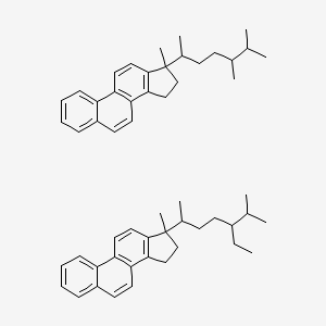 molecular formula C55H70 B12106751 17-(5,6-Dimethylheptan-2-yl)-17-methyl-15,16-dihydrocyclopenta[a]phenanthrene;17-(5-ethyl-6-methylheptan-2-yl)-17-methyl-15,16-dihydrocyclopenta[a]phenanthrene 