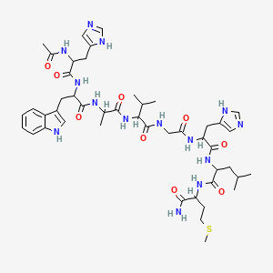 molecular formula C46H66N14O9S B12106779 Ac-DL-His-DL-Trp-DL-Ala-DL-Val-Gly-DL-His-DL-Leu-DL-Met-NH2 