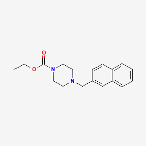 molecular formula C18H22N2O2 B1210682 4-(2-Naphthalenylmethyl)-1-piperazinecarboxylic acid ethyl ester 