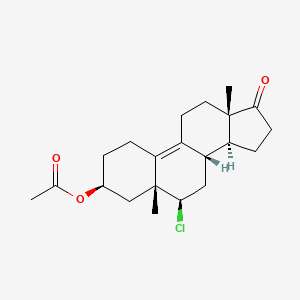 molecular formula C21H29ClO3 B1210686 3beta-(Acetyloxy)-5beta-methyl-6beta-chloroestr-9-en-17-one CAS No. 6961-53-1