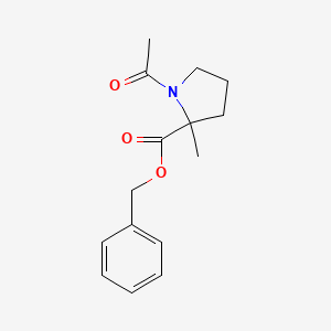molecular formula C15H19NO3 B12106862 Benzyl 1-acetyl-2-methylpyrrolidine-2-carboxylate 