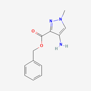 molecular formula C12H13N3O2 B12106869 Benzyl 4-amino-1-methyl-1H-pyrazole-3-carboxylate 