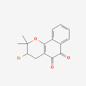 3-Bromo-2,2-dimethyl-3,4-dihydro-2H-benzo(h)chromene-5,6-dione