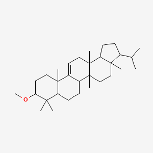 molecular formula C31H52O B12106927 A'-Neo-26,28-dinorgammacer-9(11)-ene, 3-methoxy-13,17-dimethyl-, (3beta,21beta)- 