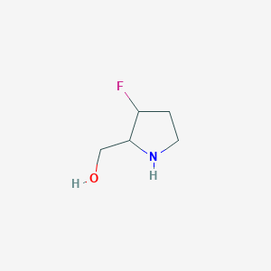 molecular formula C5H10FNO B12106944 (3-Fluoropyrrolidin-2-yl)methanol 