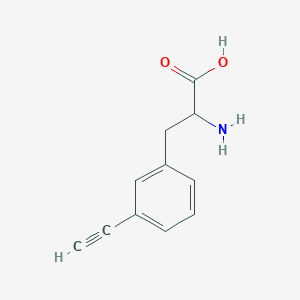 molecular formula C11H11NO2 B12106987 2-Amino-3-(3-ethynylphenyl)propanoic acid 