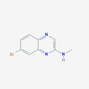 molecular formula C9H8BrN3 B12106989 7-bromo-N-methylquinoxalin-2-amine 