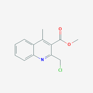 molecular formula C13H12ClNO2 B12107046 Methyl 2-(chloromethyl)-4-methylquinoline-3-carboxylate 