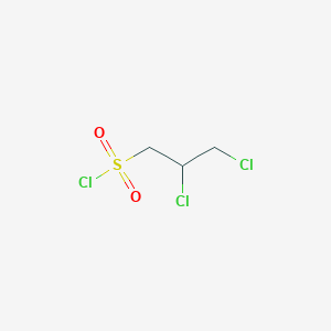 molecular formula C3H5Cl3O2S B12107057 2,3-Dichloropropane-1-sulfonyl chloride 