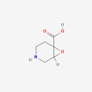 molecular formula C6H9NO3 B1210708 7-Oxa-3-azabicyclo[4.1.0]heptane-6-carboxylic acid CAS No. 77736-02-8