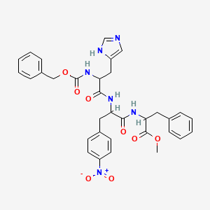 molecular formula C33H34N6O8 B12107305 Cbz-DL-His-DL-Phe(4-NO2)-DL-Phe-OMe 