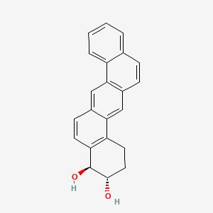 molecular formula C22H18O2 B1210732 DIBENZ(a,h)ANTHRACENE, 1,2,3,4-TETRAHYDRO-3,4-DIHYDROXY-, (E)- CAS No. 70443-38-8
