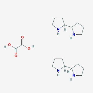 molecular formula C18H34N4O4 B12107356 Oxalic acid;2-pyrrolidin-2-ylpyrrolidine 