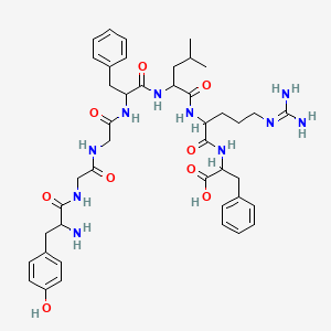 molecular formula C43H58N10O9 B12107363 Enkephalin-leu, arg(6)-phe(7)- 